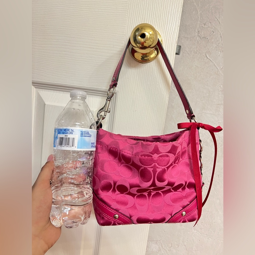 đź©·2010 Vintage Coach Signature Demi Carly hobo Shoulder Bag/Wristletđź©· - Picture 8 of 9